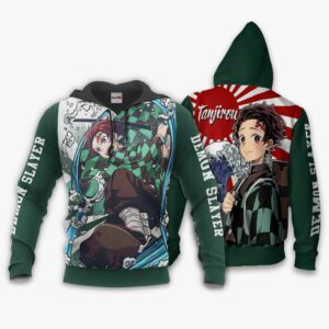 Tanjiro Kamado Hoodie Kimetsu Anime Merch Clothes 8