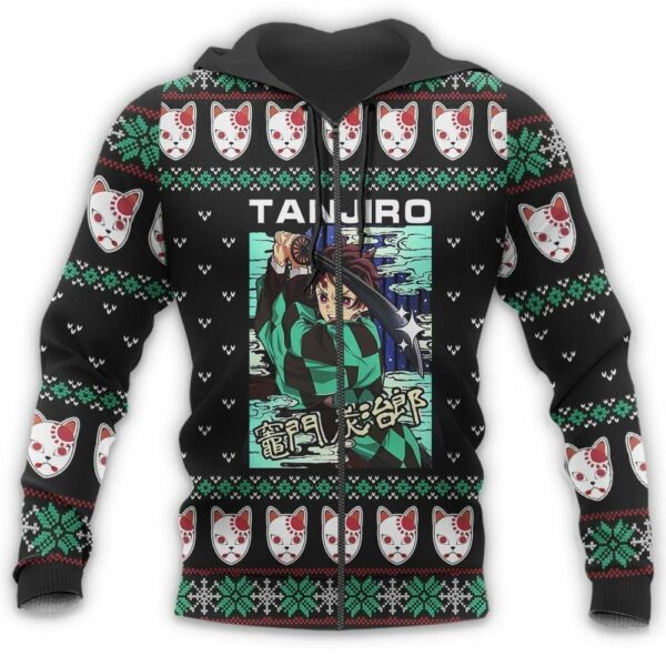 Tanjiro Kamado Ugly Christmas Sweater Kimetsu Anime Xmas Custom Clothes 7