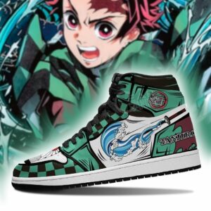 Tanjiro Shoes Custom Water Blade Demon Slayer Anime Leather Sneakers 9