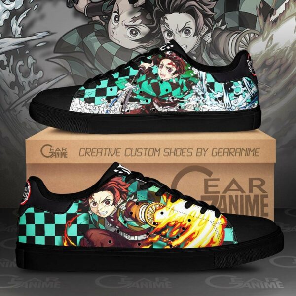 Tanjiro Sun & Water Breathing Skate Shoes Demon Slayer Anime Sneakers 1