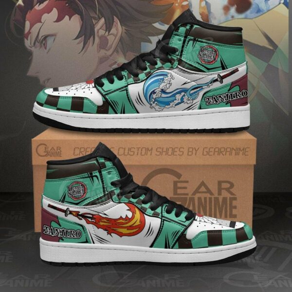 Tanjiro Water and Fire Shoes Custom Breathing Demon Slayer Anime Sneakers 2