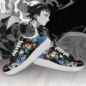 Tanjiro Water and Sun Air Force Sneakers Custom Demon Slayer Anime Shoes 7