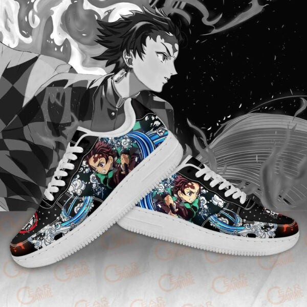 Tanjiro Water and Sun Air Force Sneakers Custom Demon Slayer Anime Shoes 4