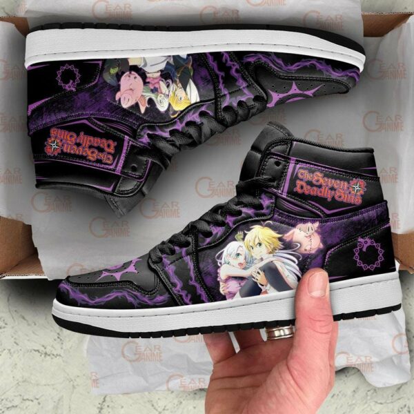 The Seven Deadly Sins Shoes Meliodas and Elizabeth Anime Custom Sneakers 1
