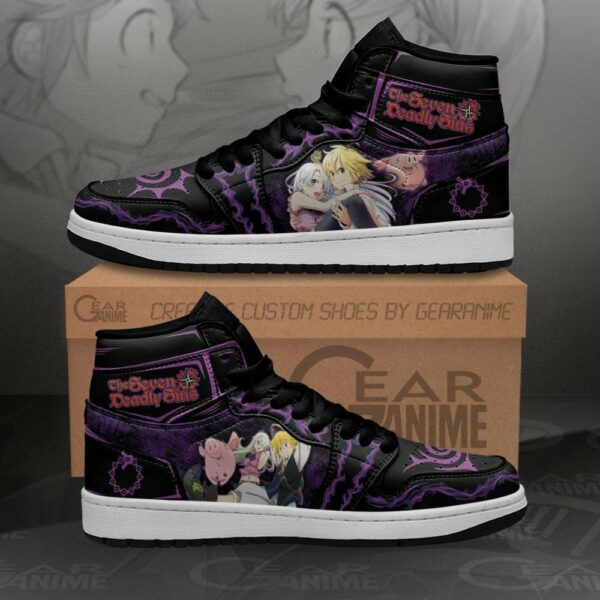 The Seven Deadly Sins Shoes Meliodas and Elizabeth Anime Custom Sneakers 2