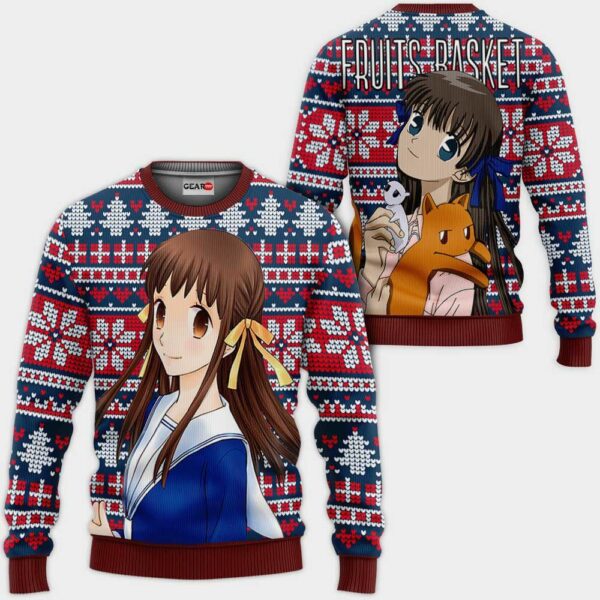 Tohru Honda Ugly Christmas Sweater Custom Anime Fruits Basket XS12 1