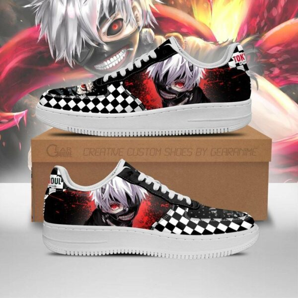 Tokyo Ghoul Kaneki Shoes Custom Checkerboard Sneakers Anime 1