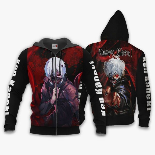 Tokyo Ghoul Ken Kaneki Hoodie Shirt Anime Zip Jacket 1