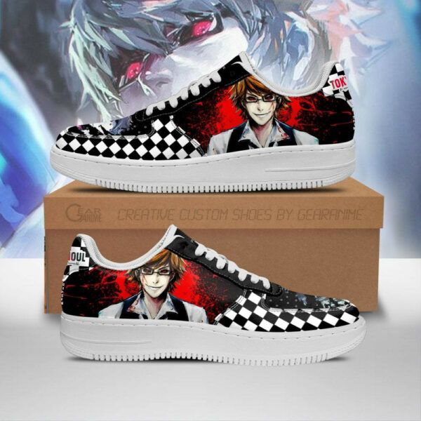 Tokyo Ghoul Nishiki Shoes Custom Checkerboard Sneakers Anime 1