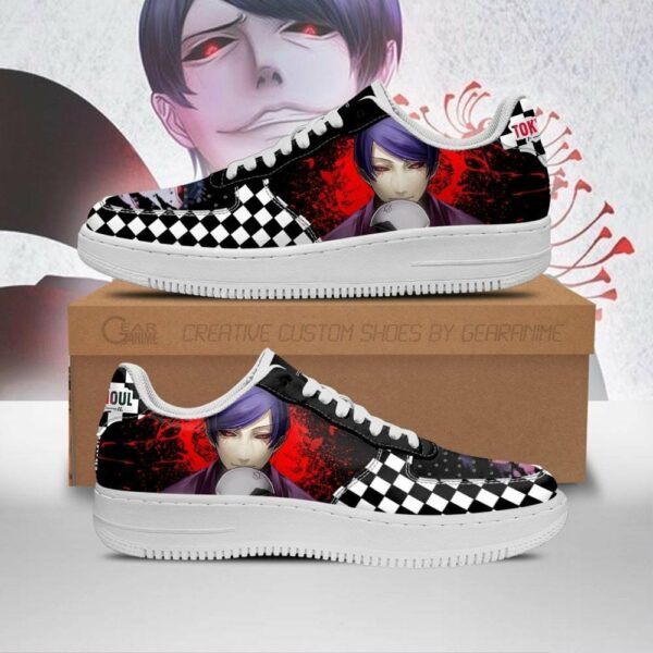 Tokyo Ghoul Tsukiyama Shoes Custom Checkerboard Sneakers Anime 1