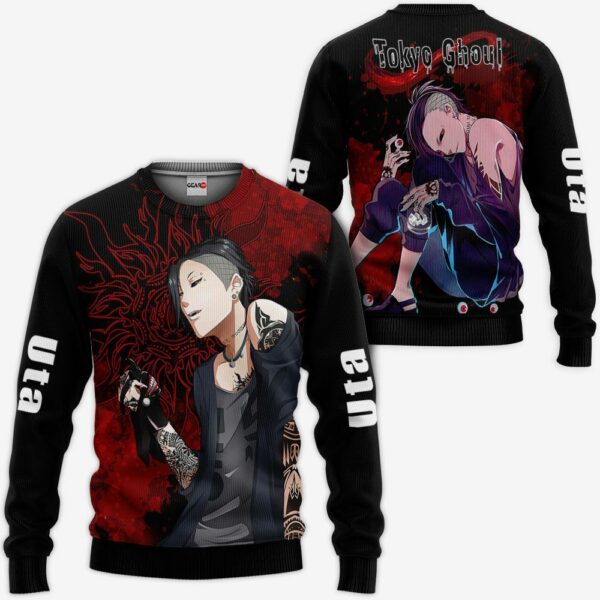 Tokyo Ghoul Uta Hoodie Shirt Anime Zip Jacket 2