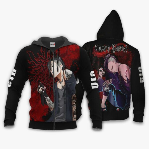 Tokyo Ghoul Uta Hoodie Shirt Anime Zip Jacket 1