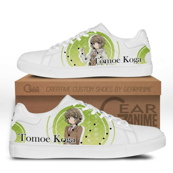 Tomoe Koga Skate Shoes Custom Anime Bunny Girl Senpai Shoes 1