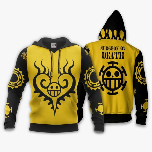 Trafalgar D. Water Law Hoodie Custom Surgeon of Death One Piece Anime Shirts 3