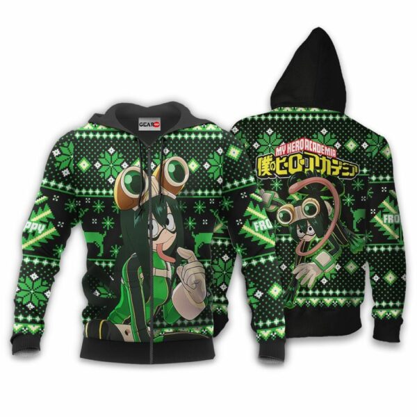 Tsuyu Asui Ugly Christmas Sweater Custom Anime My Hero Academia XS12 2