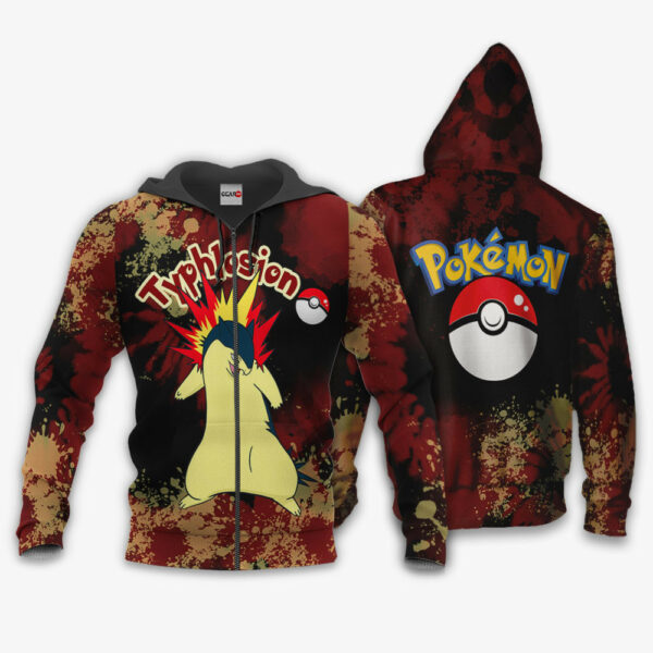 Typhlosion Hoodie Custom Pokemon Anime Merch Clothes Tie Dye Style 1