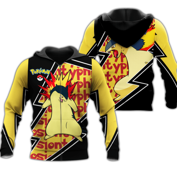 Typhlosion Zip Hoodie Pokemon Shirt SD12 1