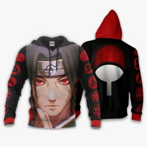 Uchiha Itachi Sharingan Eyes Hoodie Shirt Anime Zip Jacket 8