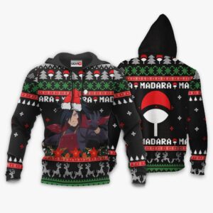 Uchiha Madara Ugly Christmas Sweater Custom Naruto Anime XS12 7