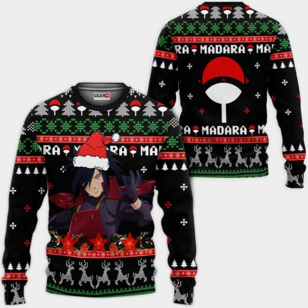 Uchiha Madara Ugly Christmas Sweater Custom Naruto Anime XS12 1