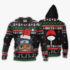 Uchiha Obito Ugly Christmas Sweater Custom Naruto Anime XS12 7