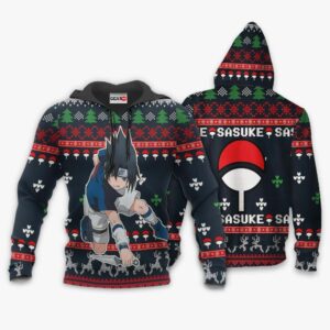 Uchiha Sasuke Christmas Sweater Custom Naruto Anime XS12 7