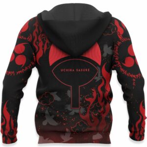 Uchiha Sasuke Hoodie Custom Symbols Naruto Anime Merch Clothes 10