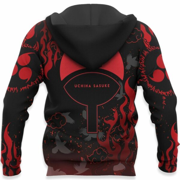 Uchiha Sasuke Hoodie Custom Symbols Naruto Anime Merch Clothes 5