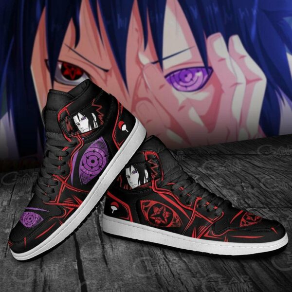 Uchiha Sasuke Shoes Eternal Mangekyou & Rinne Sharingan Anime Sneakers 4