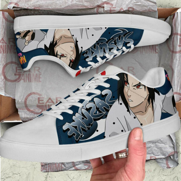 Uchiha Sasuke Skate Shoes Anime Custom Sneakers SK10 2