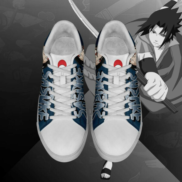 Uchiha Sasuke Skate Shoes Anime Custom Sneakers SK10 3