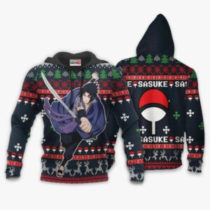 Uchiha Sasuke Ugly Christmas Sweater Custom Naruto Anime XS12 7