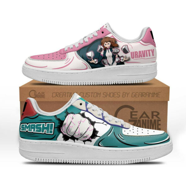 Uraraka and Deku Air Shoes Custom Anime My Hero Academia Sneakers 2