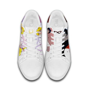 Usagi Tsukino Moon And Tuxedo Mask Skate Shoes Custom Sailor Anime Sneakers 7