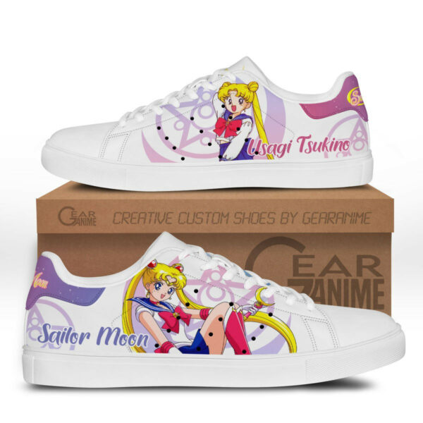 Usagi Tsukino Sailor Skate Shoes Custom Sailor Anime Sneakers 1