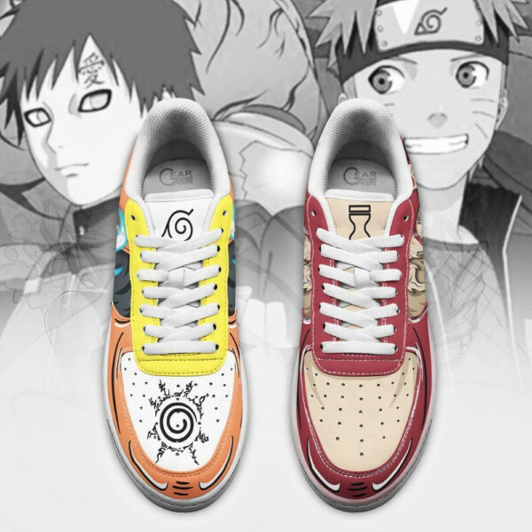 Uzumaki and Gaara Air Shoes Custom Jutsu Anime Sneakers 3