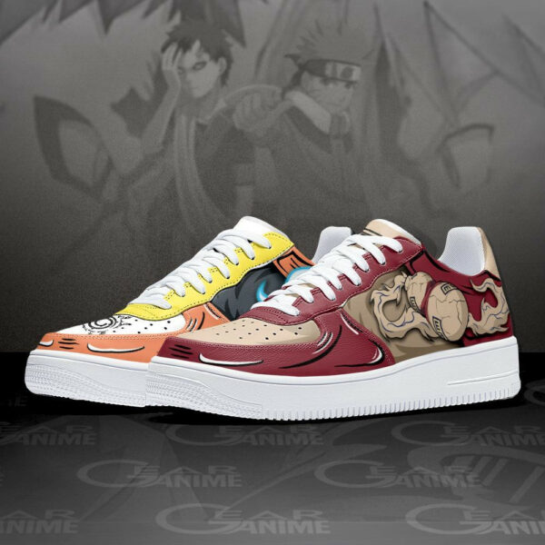 Uzumaki and Gaara Air Shoes Custom Jutsu Anime Sneakers 2