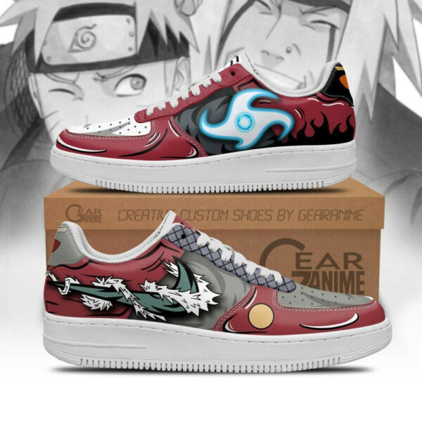 Uzumaki and Jiraiya Air Shoes Custom Jutsu Naruto Anime Sneakers 1