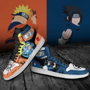 Uzumaki and Sasuke Shoes Jutsu Custom Anime Sneakers 7