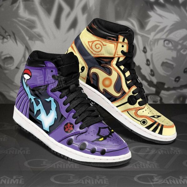 Uzumaki Naruto Bijuu and Sasuke Susanoo Shoes Custom Anime Sneakers 2