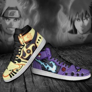 Uzumaki Naruto Bijuu and Sasuke Susanoo Shoes Custom Anime Sneakers 6