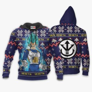 Vegeta Blue Christmas Sweater Custom Anime Dragon Ball XS12 7
