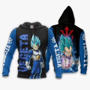 Vegeta Blue Hoodie Anime Dragon Ball Jacket Fan Gifts Idea 8