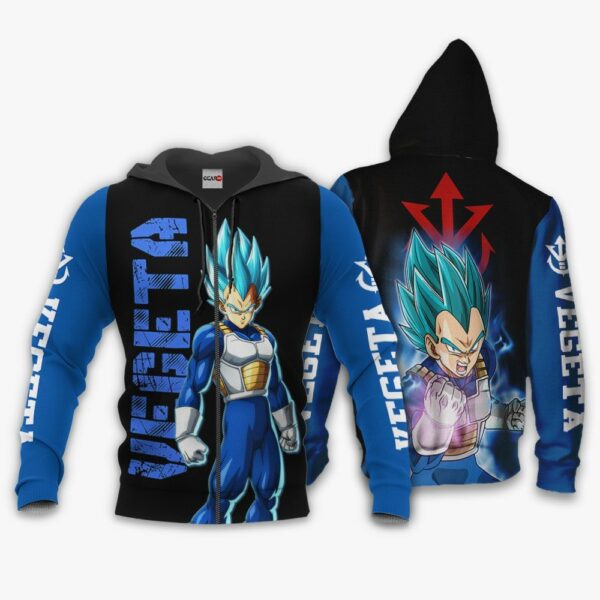 Vegeta Blue Hoodie Anime Dragon Ball Jacket Fan Gifts Idea 1