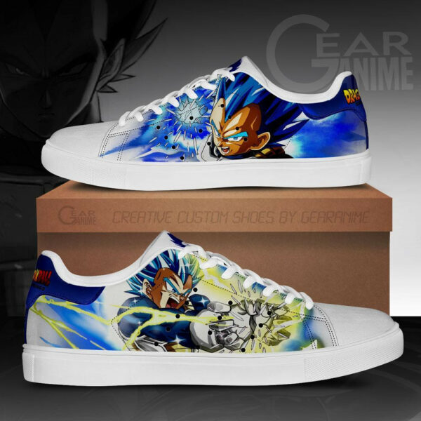 Vegeta Blue Skate Shoes Dragon Ball Custom Anime Sneakers 1