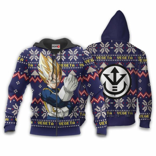 Vegeta Super Saiyan Christmas Sweater Custom Anime Dragon Ball XS12 2