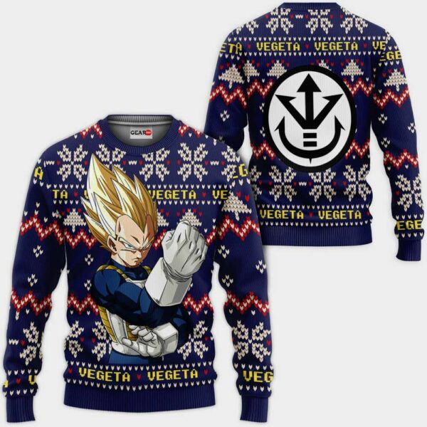 Vegeta Super Saiyan Christmas Sweater Custom Anime Dragon Ball XS12 1