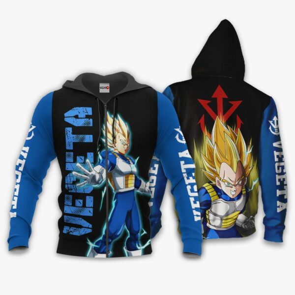 Vegeta Super Saiyan Hoodie Dragon Ball Anime Zip Jacket 1