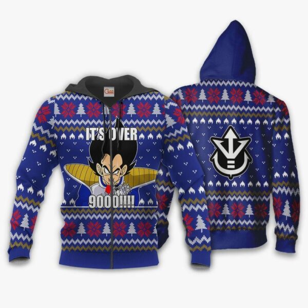 Vegeta Ugly Christmas Sweater It's Over 9000 Funny DBZ Xmas Gift 2