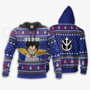 Vegeta Ugly Christmas Sweater It's Over 9000 Funny DBZ Xmas Gift 7